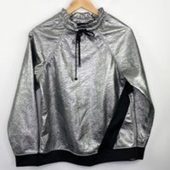 Koral Silver Black Mock Neck Pullover S - Picture 1 of 6